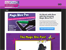Tablet Screenshot of magicblowpen.com
